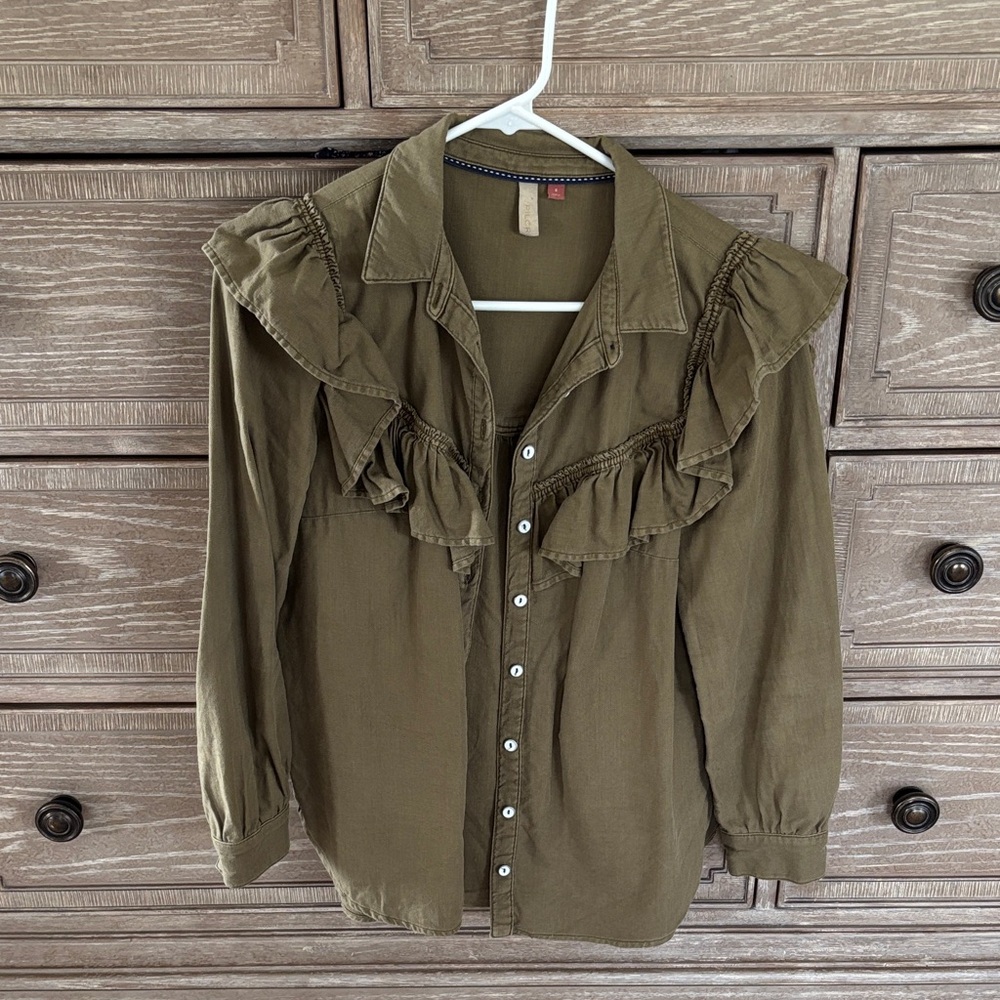 Anthropologie Ruffle top